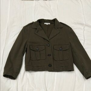 James Perse Olive Green Button-Up Jacket